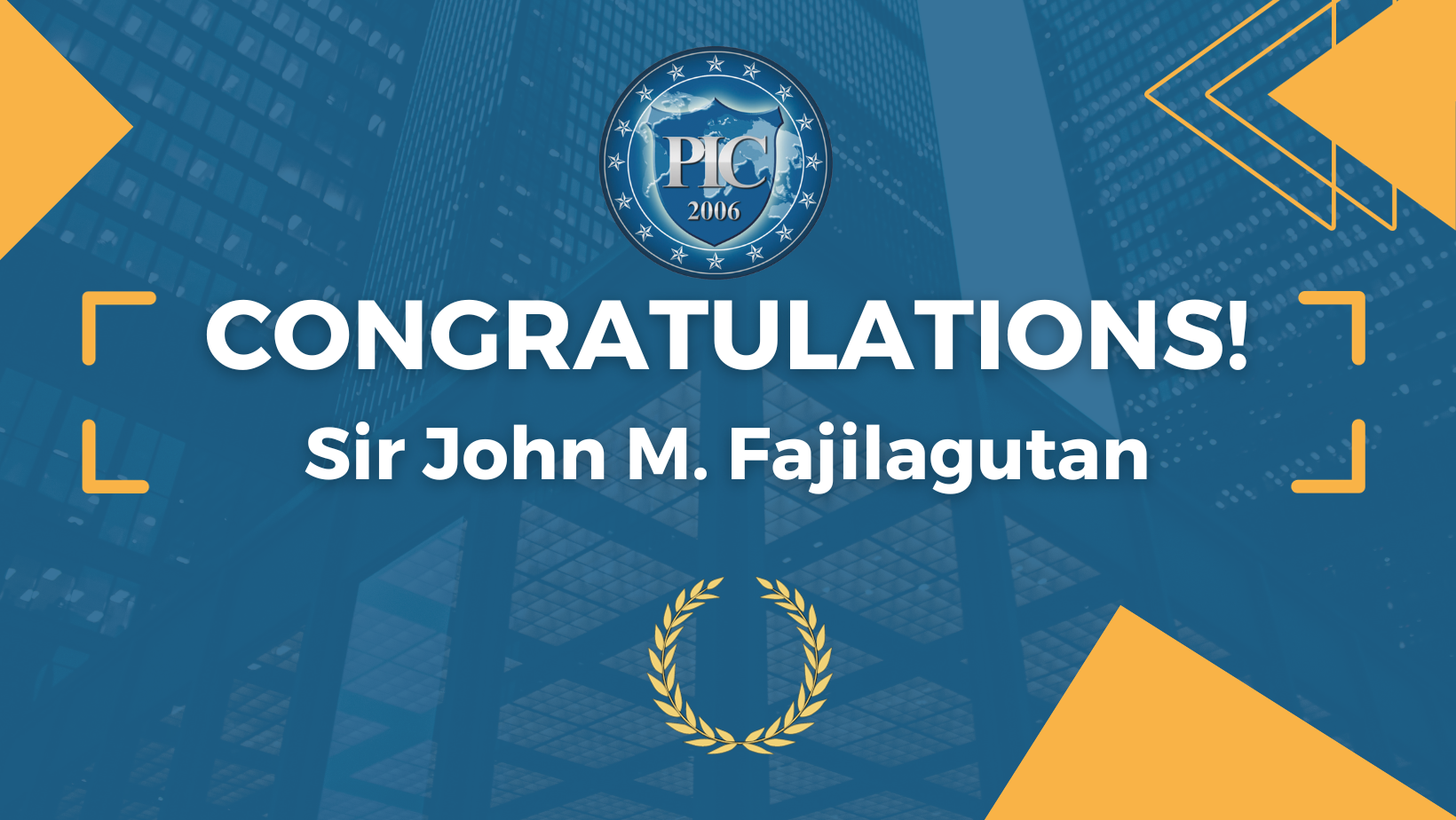 Congratulations Sir John M. Fajilagutan